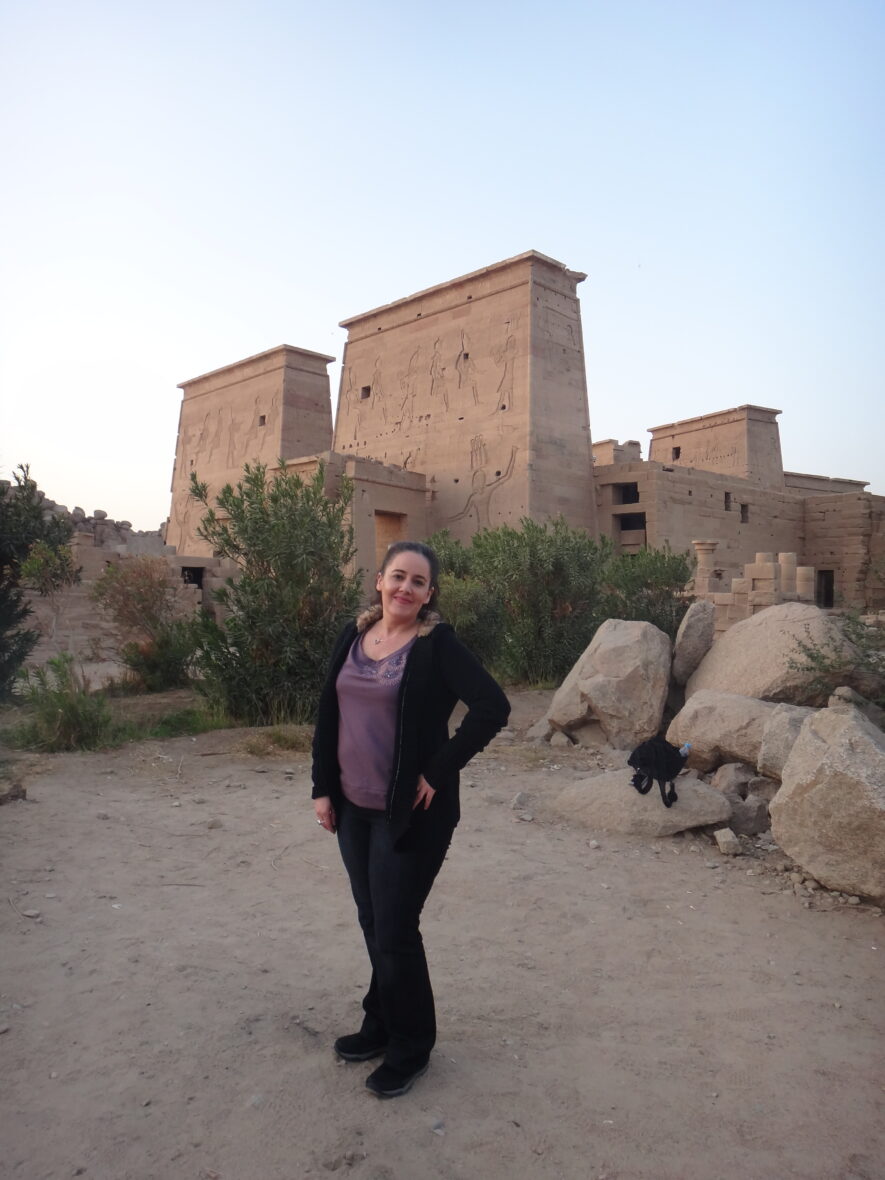 Angela at the Temple of Isis Philae, Egypt